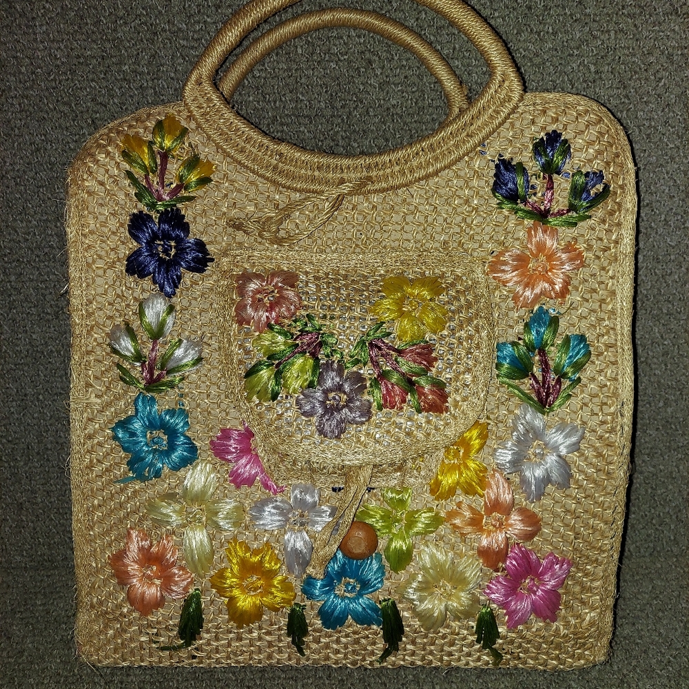 Wicker bag and tray